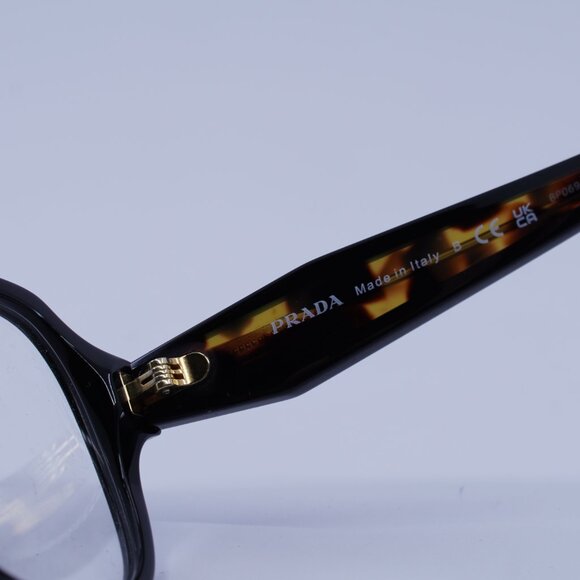 Prada PRB07VD 3891O1 Eyeglasses Black/Medium Havana 56mm Square Frame - Picture 8 of 11